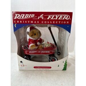 NIB Radio‎ Flyer Tabletop Ornament  Red 1999 Classic Wagon Teddy Bear
